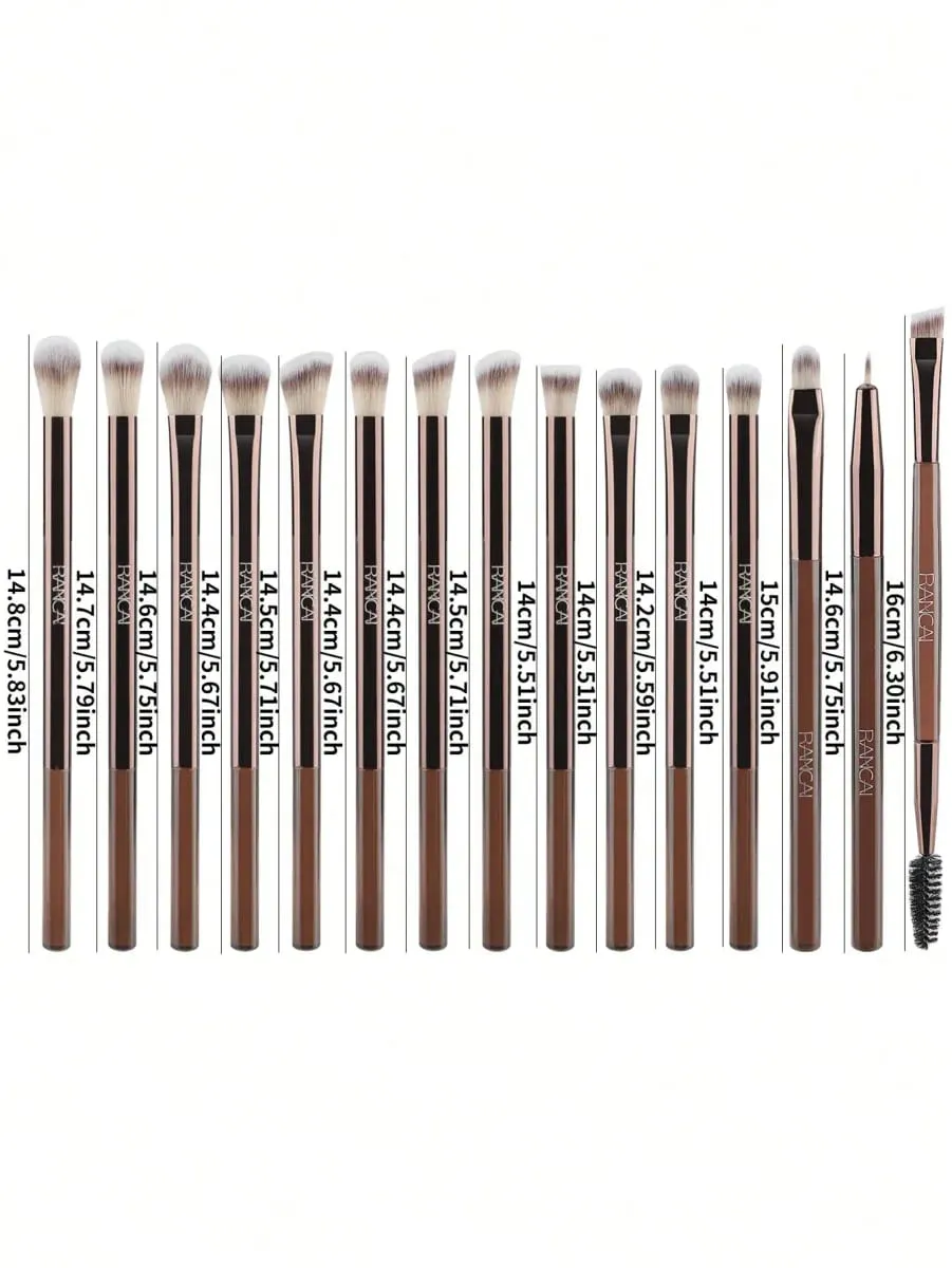 15Pcs Professional Eye Makeup Brushes Set Soft Bristles Eyeshadow Blending Eyebrow Eyeliner Brush Cosmetic Make‑up Kit — image 2