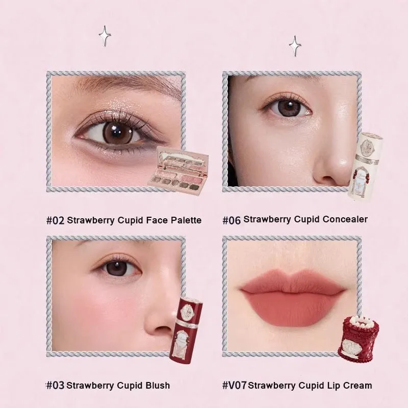 Flower Know Little Angel Collection Makeup Gift Box Eyeshadow Blush Cream Matte Lipstick Highlighter Full Kit All In One