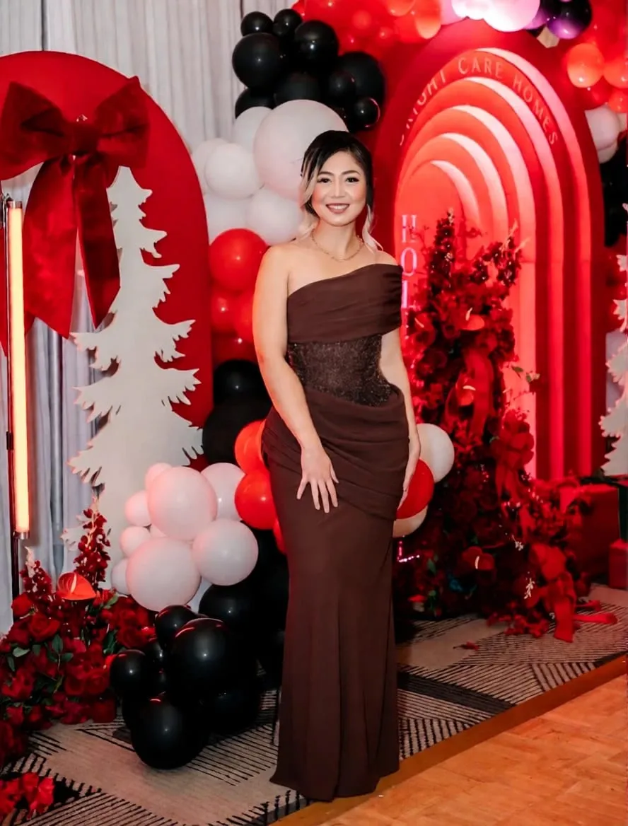 Suninheart หนึ่งไหล่ชุดราตรีผู้หญิง Elegant Draped ชุดเลื่อมยาวกลับ Lace Up Mermaid Maxi Party Dress — image 3