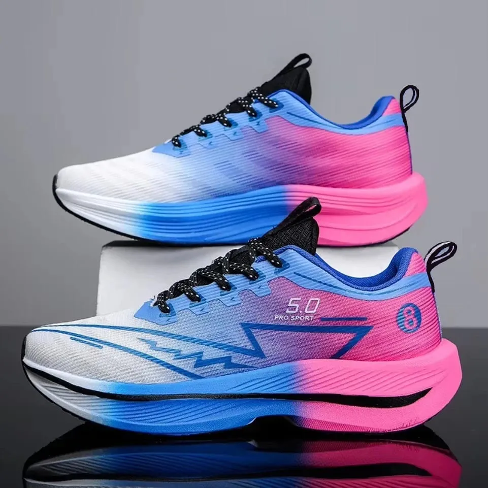 Brand Men's Carbon Plate Running Shoes Soft Cushion Shock Absorbing Sports Shoes Unisex Sneakers Light Anti-Slip Training Shoes