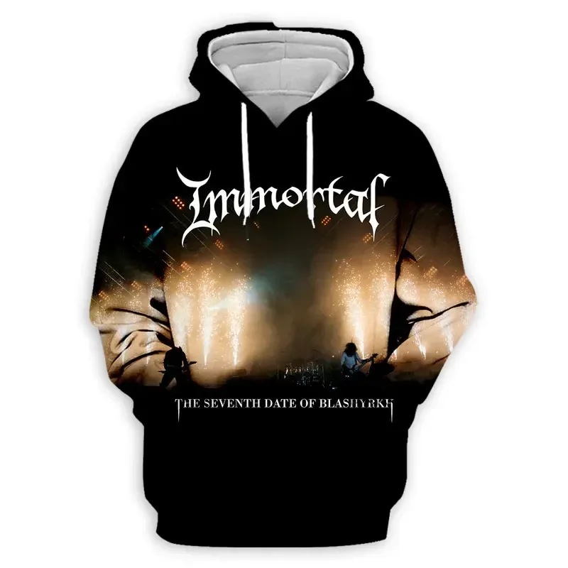 Black Metal Rock Immortal 3D Print Hoodies Men Women Fashion Casual Sweatshirts Oversized Hoodie Pullovers Tracksuit Clothing — image 26