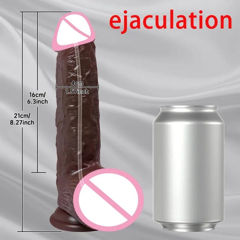 Ejaculation Monster Dildo Soft Silicone Penis Inflatable Big Knot Dildos Squirting Strong Sucker Dick Sex Toy for Women Men 18+ — image 14