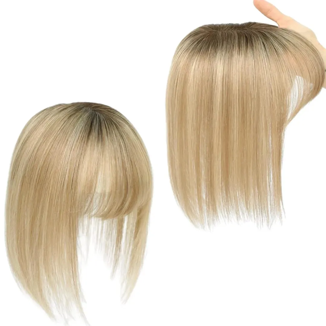 Synthetic Striaght Hair Toppers with Bangs for Women Natural Hairpieces Adding Hair Volume Topper Hair Extensions 18''/10'' — image 15