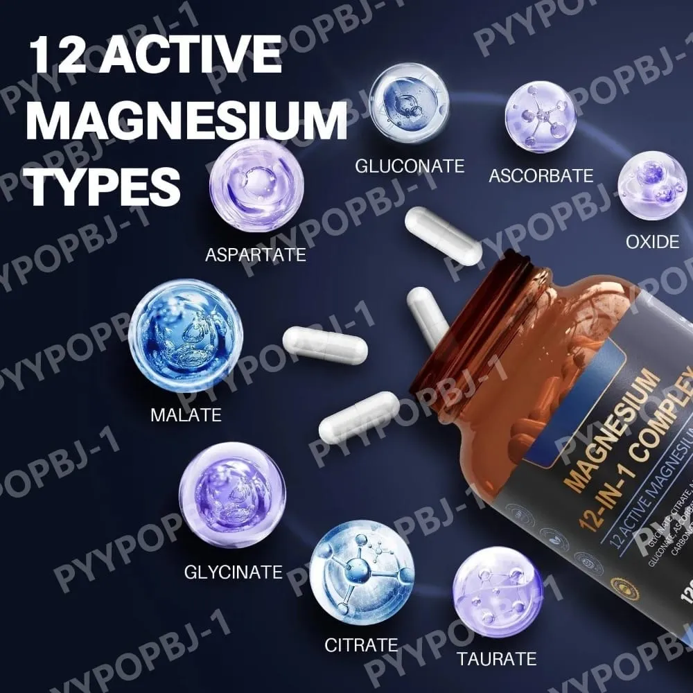 700 mg magnesiumkomplex 12 i 1 magnesiumtillskott med glycinatcitratmalatoxidtaurat aspartat orotat magnesium — image 2