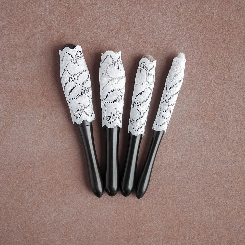 Handmade Makeup Brush Protective Sleeve 10pcs Resilient Lace Make Up Brush Netting Guard Make Up Brushes Protective Sleeve