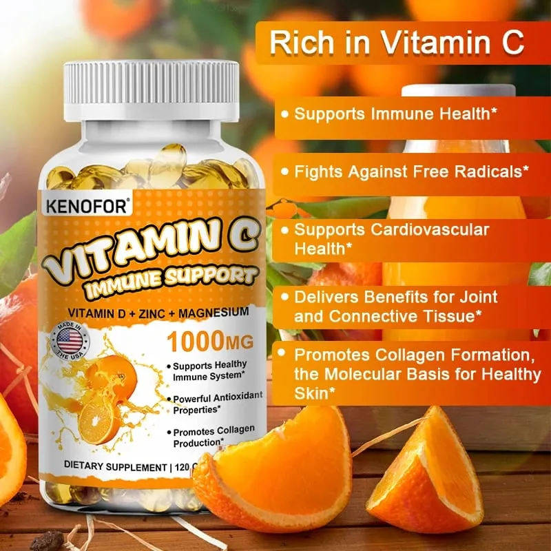 Vitamin C Capsules Antioxidant Support Immune System Cellular Energy Production Skin Brightening & Collagen Synthesis — image 5