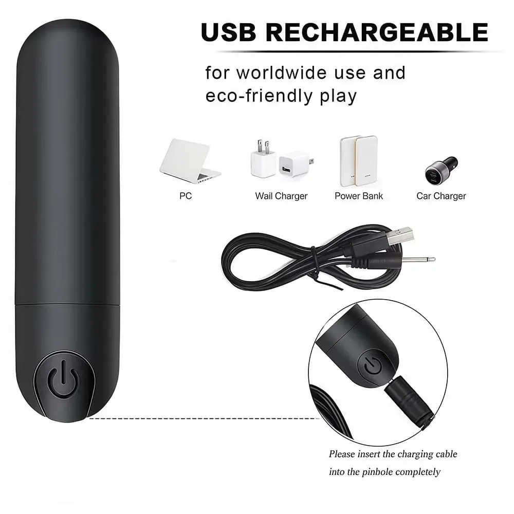 Carga usb 10 velocidades mini vibrador bala recarregável sem fio vibratório anal plug clitoriano estimulador brinquedos sexuais adultos para mulher