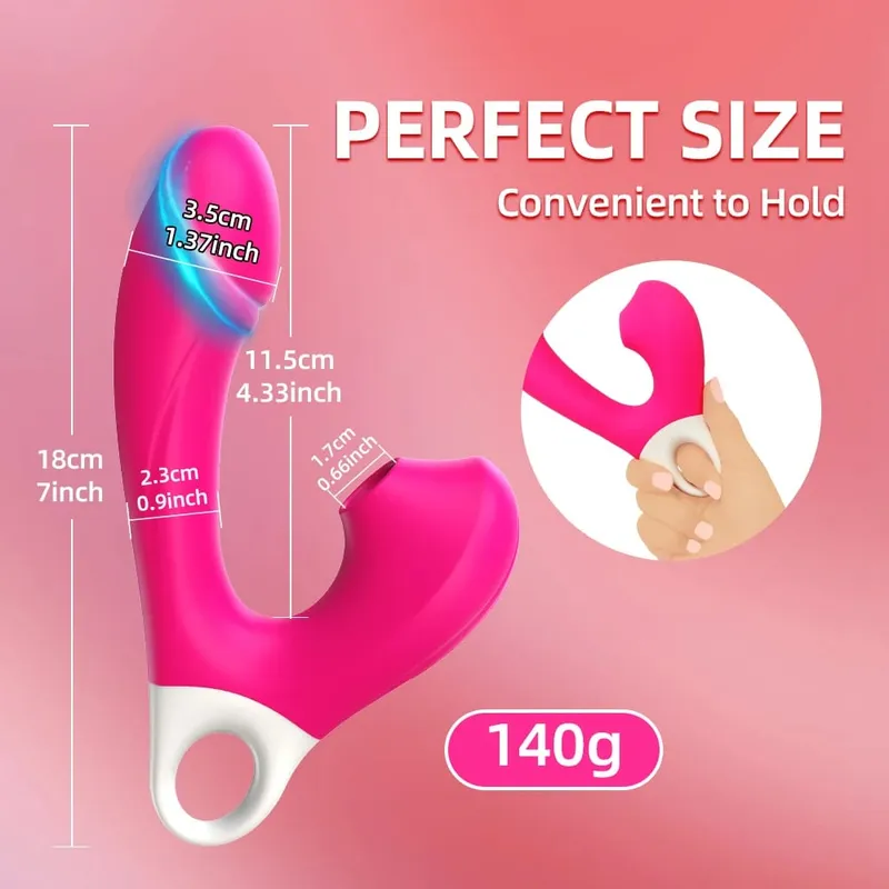 2-in-1 Sucking Vibrator Dildo G-Spot Nipple Sucking Clitoral Vaginal Penetration Sex Toys Female Pussy Massage For Couples Sex