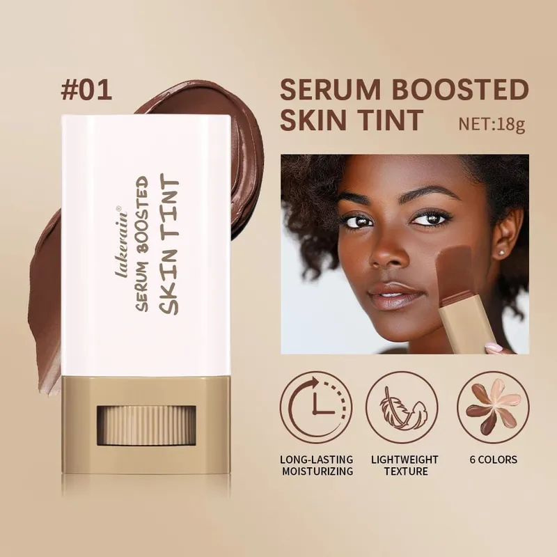 3 uds base en barra, polvo compacto para la cara con bolsa con cordón de Navidad, cosmético facial mate de larga duración, regalo de Navidad — image 5