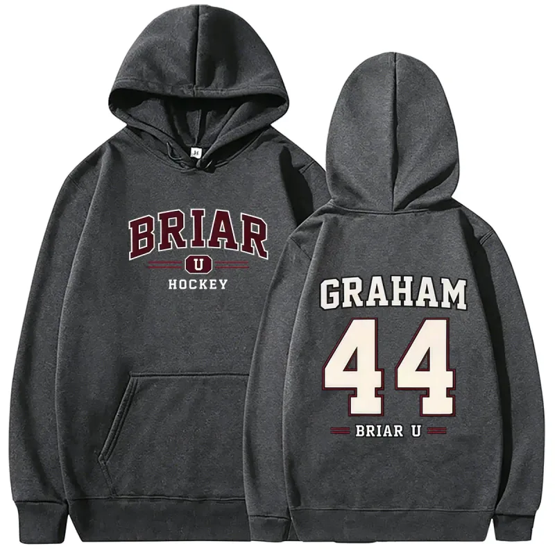 Off Campus Briar University Hockey Graham 44 Graphic Hoodie Men Women Vintage Oversized Sweatshirt Male Fashion Pullover Hoodies