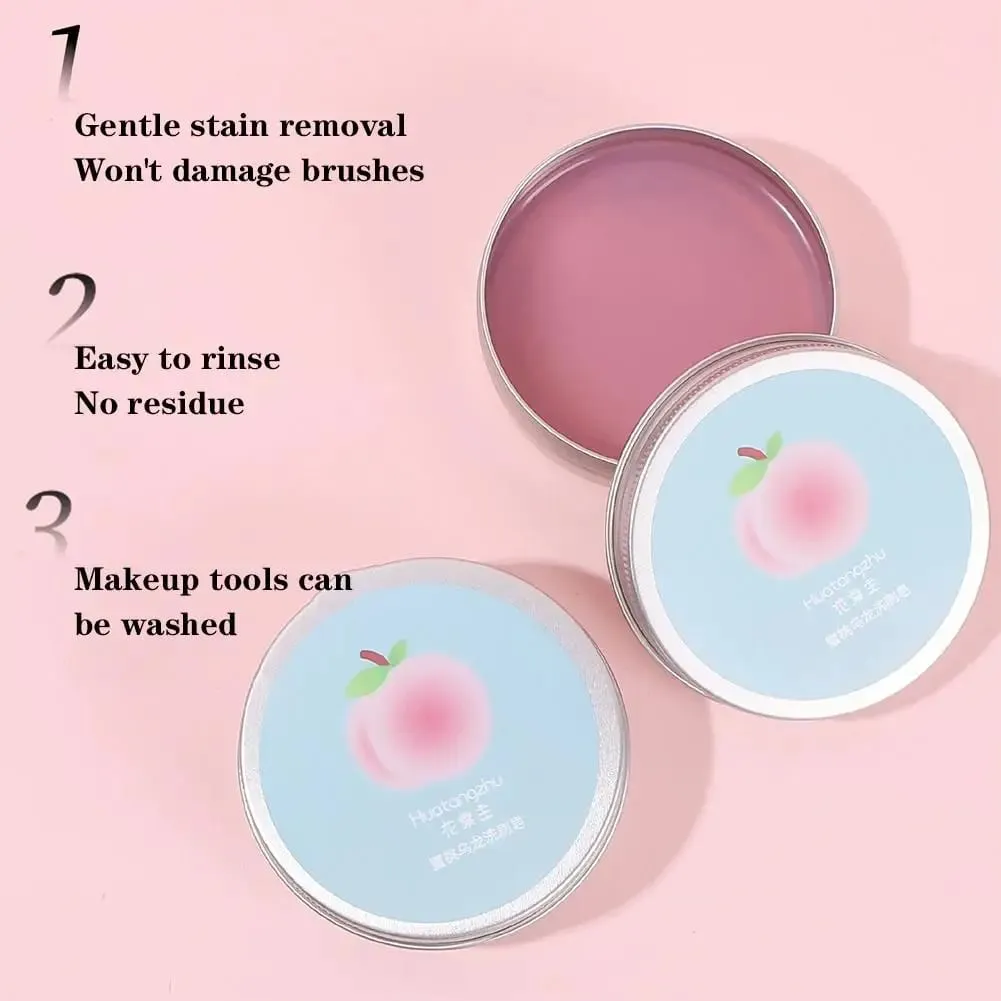 Makeup Brush Cleaner Soap /Silicone Mat Deeply Cleans Cosmetic Color Removal for Synthetic & Natural Makeup Brushes & Sponges