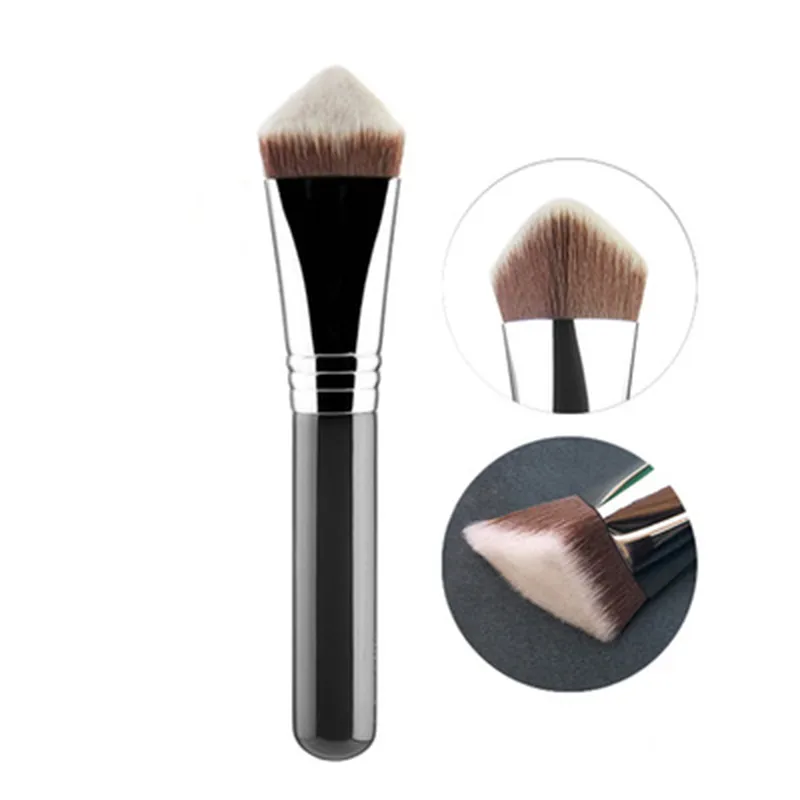 Makeup Kabuki Foundation Brush Luxury Single Pro Large Slant Triangle Square Tapered Vegan Cosmetic Brushes