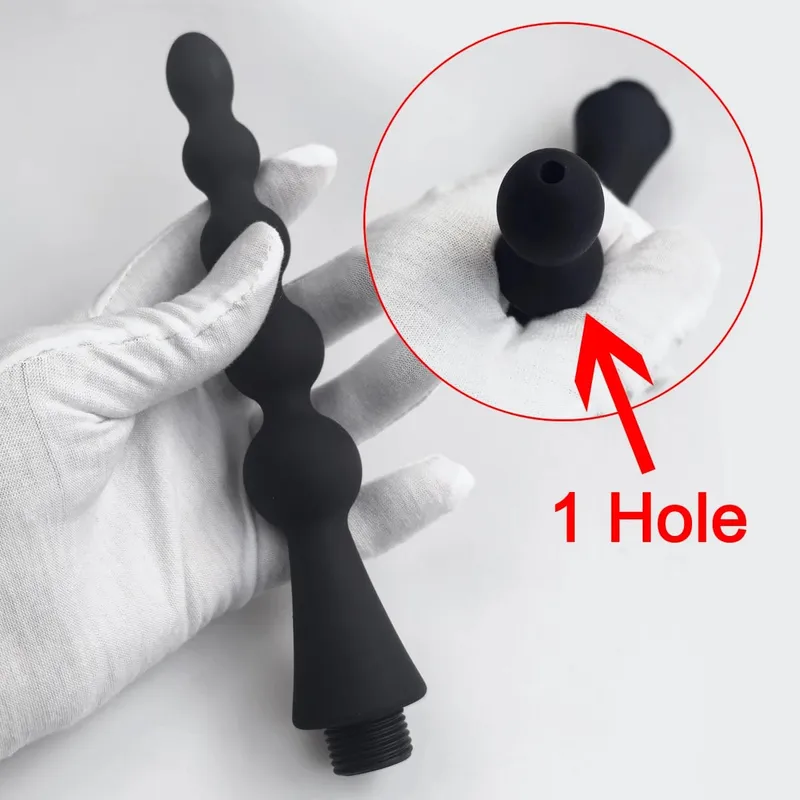 1Pcs Silicone butt flush plug-in shower enema anal dilators toilet cleaner adults sex toys BDSM Bondage sexual wellness — image 9