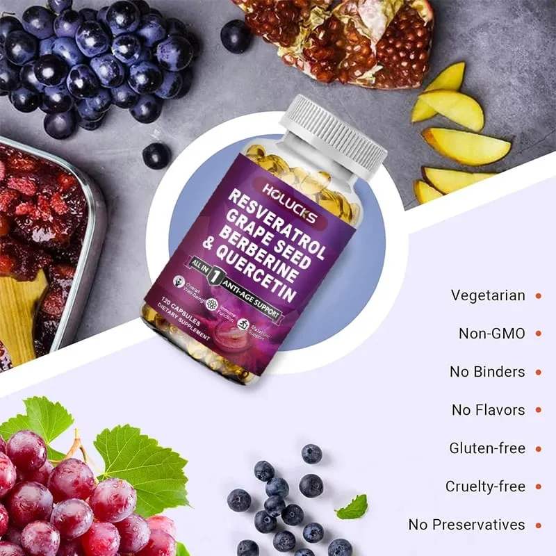Resveratrol Supplement Boost NAD+ level Anti-Aging Immune Support Improve Metabolic Promote Overall Wellness — image 6