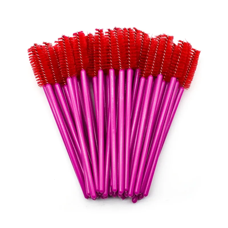 50pcs Disposable Eyelash Brushes Extension Rose Red Eyebrow Brush Mascara Wand Eye Lashes Cosmetic Tool Set Makeup Beauty — image 18