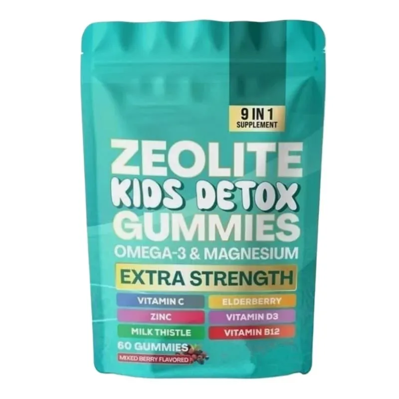 Zeolite Gummies 60 Count Naglalaman ng Multivitamin Omega-3 Magnesium at Elderberry Support Detoxification at Immune System Health
