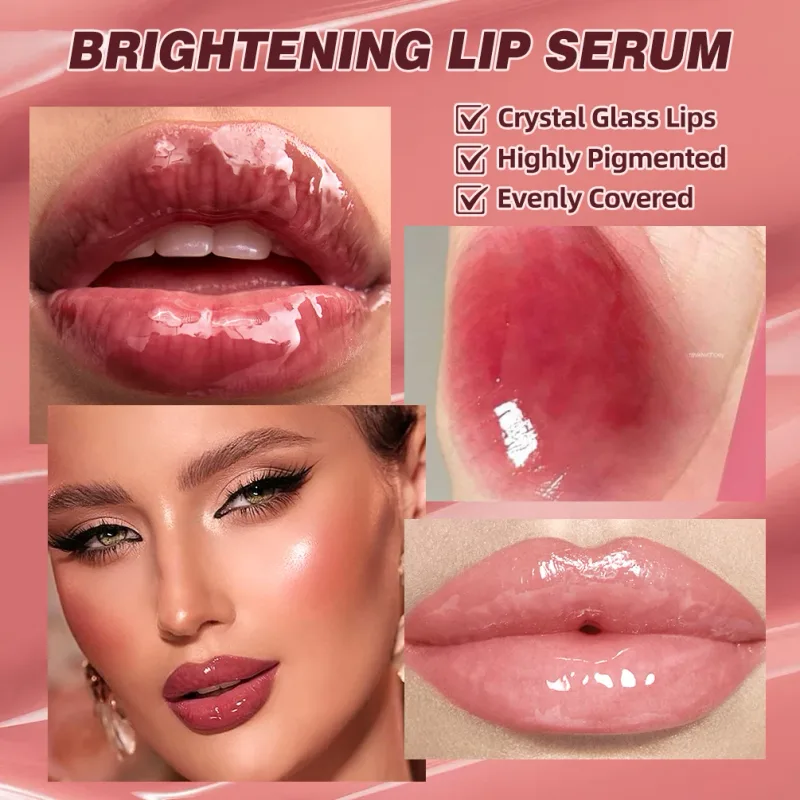 Batom espelhado pérola hidratante de longa duração, brilho labial, esmalte antiaderente, copo gelatinoso, maquiagem labial — image 6