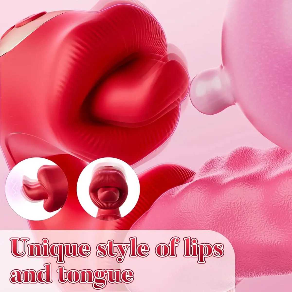 Black Rose Sucking Female Sex Toy Vibrator Jumping Egg Clitoral Suction Cup Stimulator Tongue Licking Type Adult Products — image 5