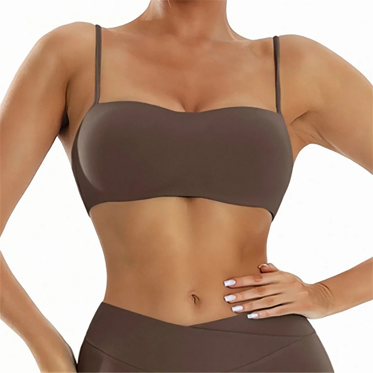 Sport Bra Women Sexy Strap Gym Bras Breathable Fitness Crop Top Yoga Underwear Padded Workout Push Up Tank Tops