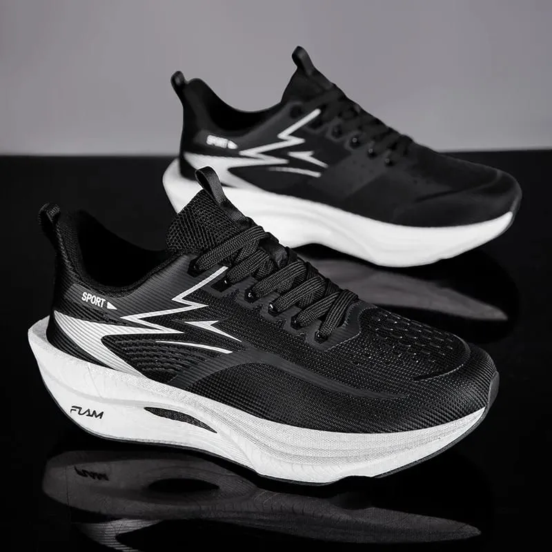Men Marathon Sports Running Shoes Carbon Board Breathable Lightweight Women's Comfortable Autumn Christmas Athletic Sneakers — image 1