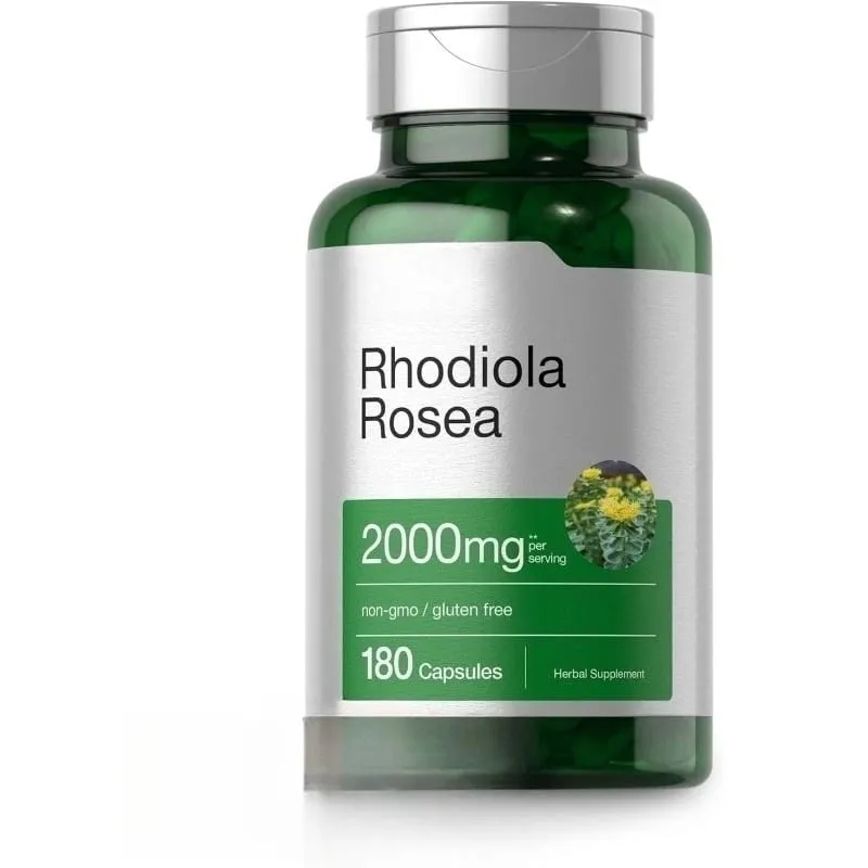 Rhodiola Rosea Root Extract 2000mg Equivalent Herbal Dietary Supplement 180 Capsules