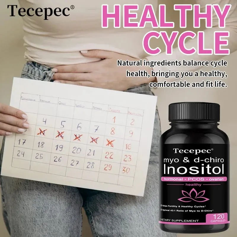 Myo Inositol and D-Chiro Inositol Supplement 2050 Mg - Supports Fat Metabolism Maintains Healthy Ovarian and Liver Function