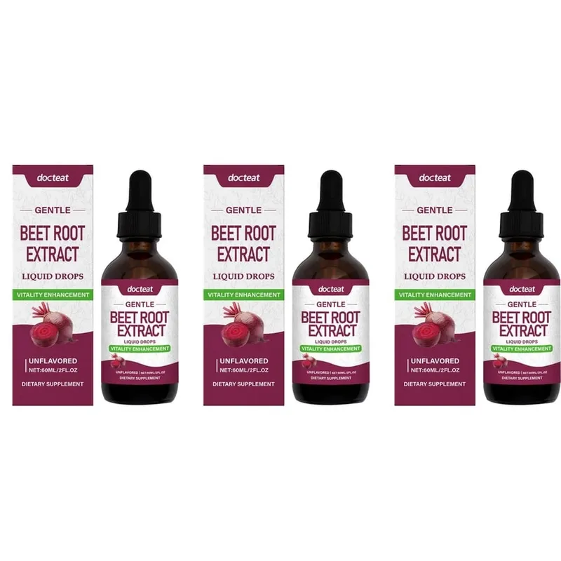 Docteat Beet Root Extract Liquid Drops Unflavored Supports Cardiovascular Health Supports Physical Activity Performance 60 ML