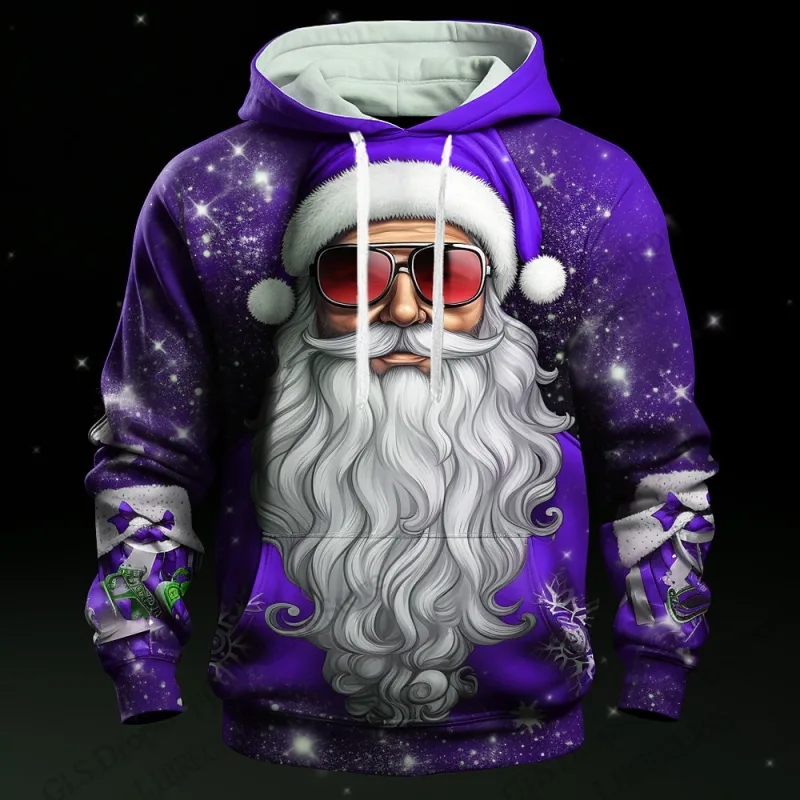 Christmas Mens Santa Claus 3d Print Hoodies Men Women Fashion Sports Outdoor Hoodie Sweatshit Unisex Coat Men Clothing Oversized — image 11