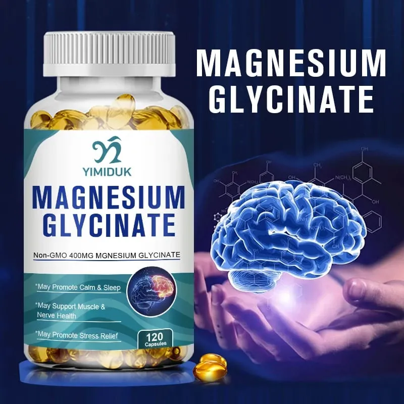 ¡Compre 1 y obtenga 1 gratis! Suplemento de glicinato de magnesio puro para un sueño profundo y alivio del estrés, ayuda a la relajación muscular y el sistema nervioso — image 2