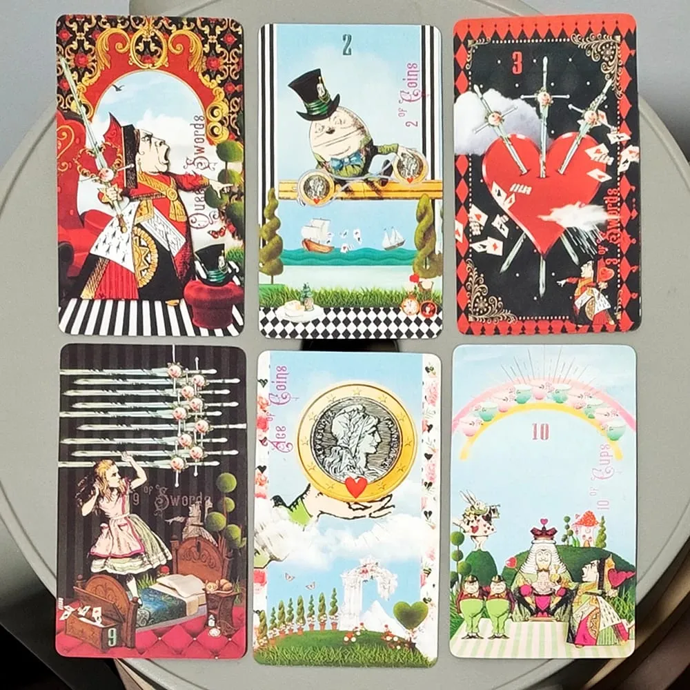 Alice sa Tarotland: Isang Kakatwang 78-Card na Paglalakbay sa Butas ng Kuneho – Classic Tarot Deck 10.3*6cm — image 6