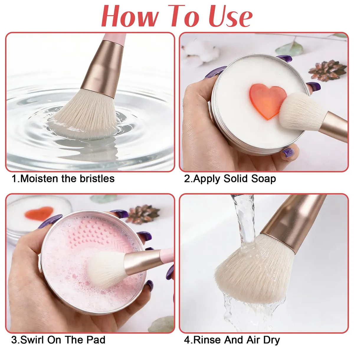 Makeup Brush Cleaner Soap with Silicone Mat Deeply Cleans Waterproof Makeup for Synthetic & Natural Makeup Brushes & Sponges — image 5