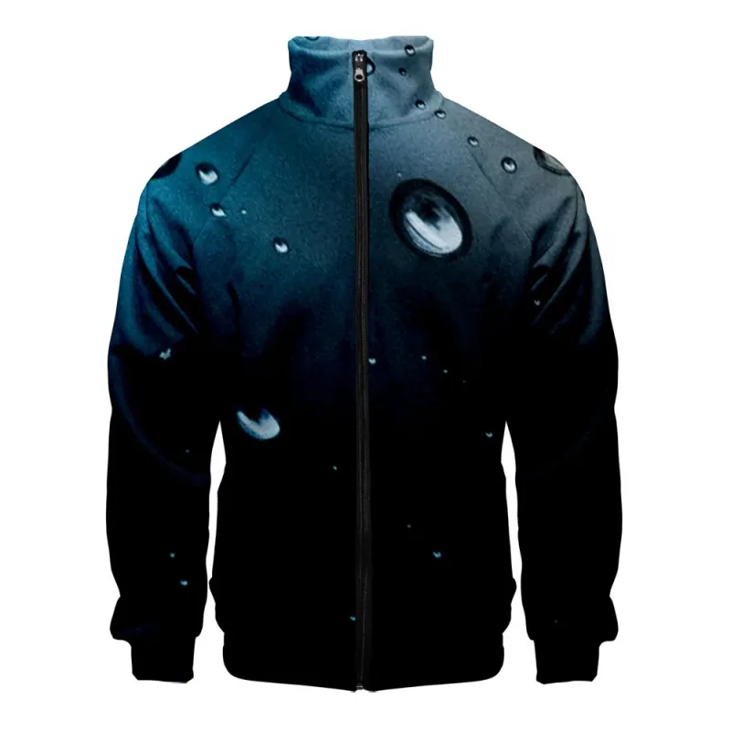 Harajuku Popular Rain 3D Print Zipper Raglan Jacket Windbreaker Boys/Girls Comfortable Stand Collar Jackets Coats — image 13