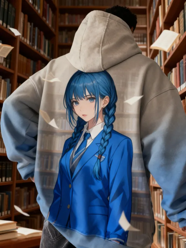 2026 Hot Anime girl back pattern Sweatshirt Casual Long Sleeve Hooded Pullover 3D Printing Top Fashion Oversized Men's Hoodies — image 9