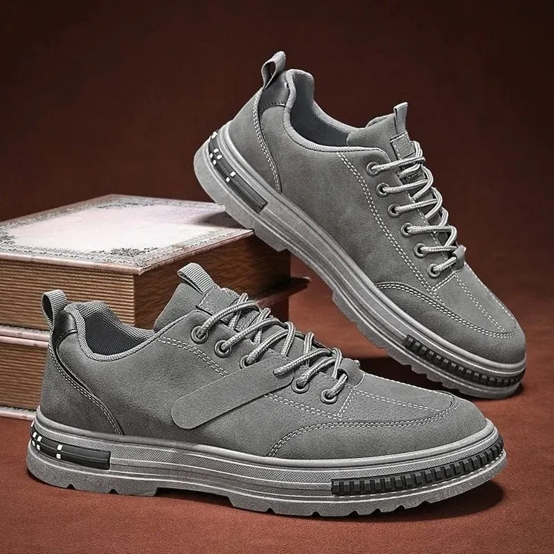 Men's Vulcanized Shoes Winter Casual Sneakers Comfortable Work Shoes for Men Breathable Soft Sole Safety Shoes Men Work Footwear — image 3