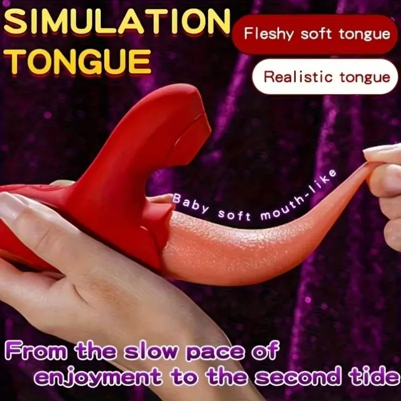 Powerful Sucking Vibrator for Women Tongue Licking Clitoris Stimulator Sucker Vagina Massager Masturbation Adult Sex Toys Goods