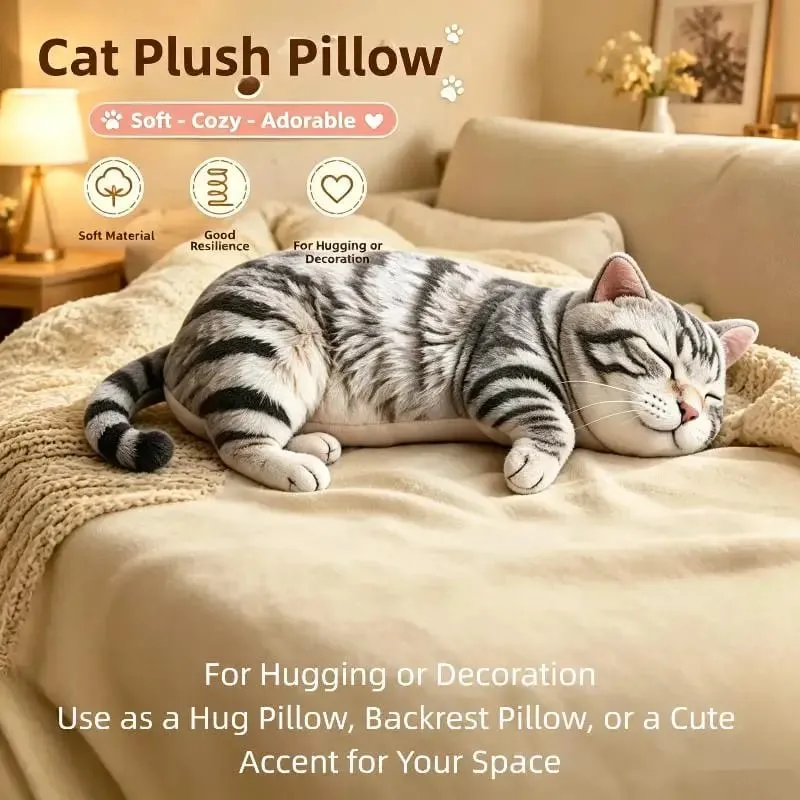 3D Realistic Pig Plush Pillow Super Soft Cozy Fabric Decorative Cushion for Couch Bed Bedroom Home Decor