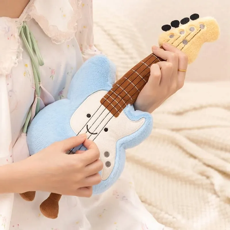 Musical Instrument Plush Toy Stuffed Kawaii Adorable Saxophone Bass White Piano Humanoid Doll with Legs Decor Gift — image 4