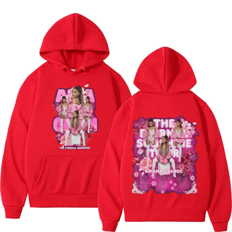 Singer Ariana Grande Tour 2026 Graphic Hoodie Men Women Fashion Pullover Long Sleeves Loose Casual Oversized Fleece Sweatshirts — image 9