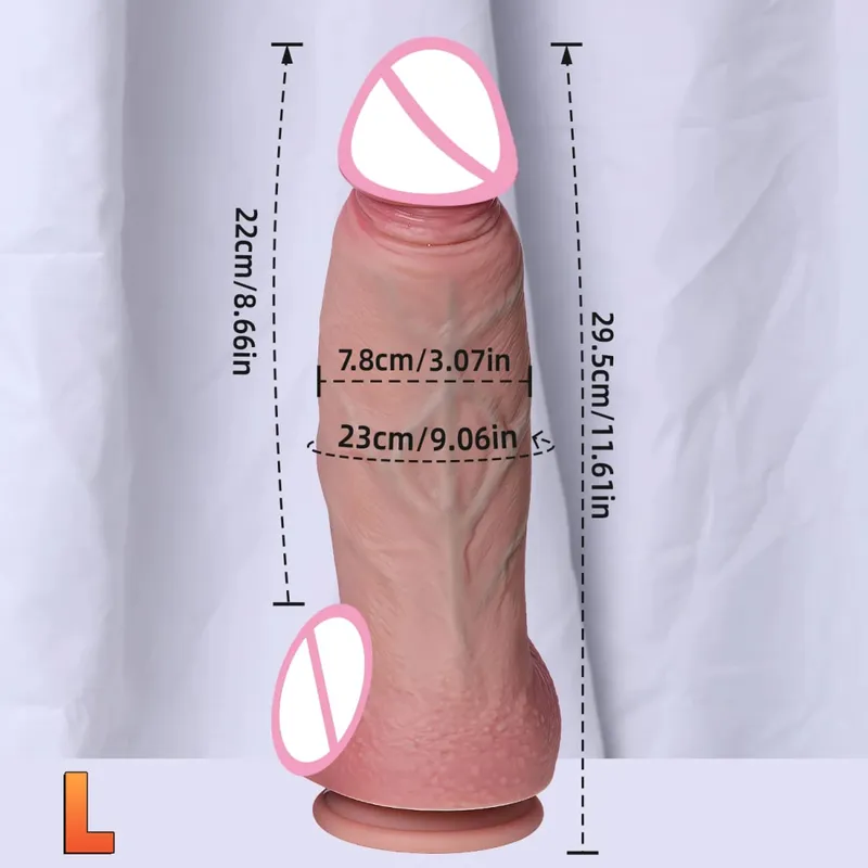 New Realistic Soft Double Silicone Big Dildo 2 Colors Penis 3 Sizes Vaginal Masturbation Suction Cup Dick Woman Anal Sex Toy — image 11
