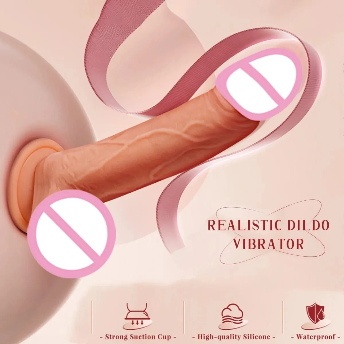 Riesiger realistischer Silikon-Fernbedienungsdildo, der vibrierende weibliche Sexspielzeuge, Penetration, G-Punkt, Klitoris, Vagina, Orgasmus-Massagegerät — image 4
