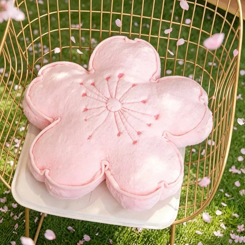 Cherry Blossom Plush Pillow Flower Stuffed Cushion Squishy Sofa Cushion Home Decor Toy Afternoon Nap Pillow Birthday Gifts — image 6