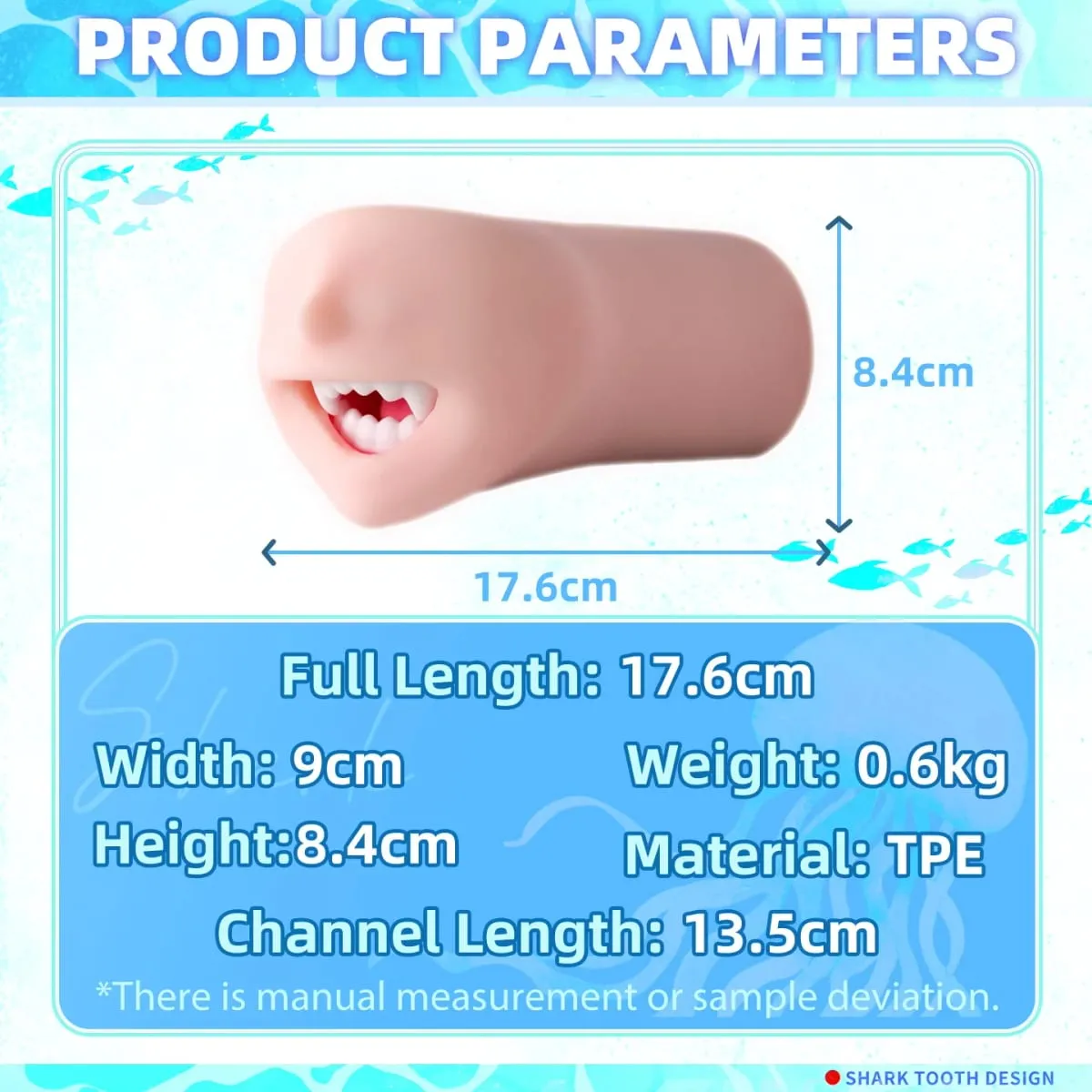 YUU Mouth Male Masturbator Real Mouth Deep Throat Pocket Pussy Blowjob with Fangs Tongue Sea Predator Masturbation Toys Oral Sex — image 6