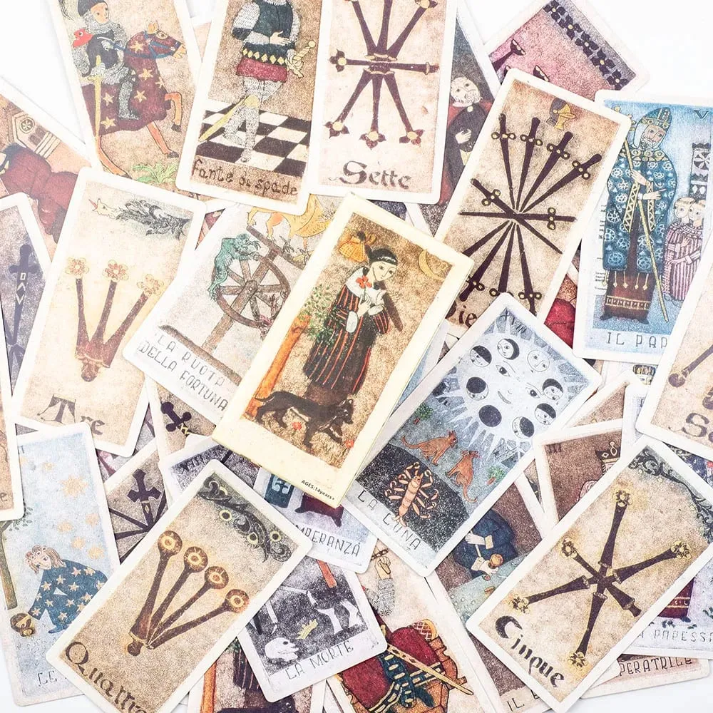 11*5.5cm 78-Card Deck Italian Hand-Painted Style Tarot Cards – La Corte Dei Tarocchi — image 6