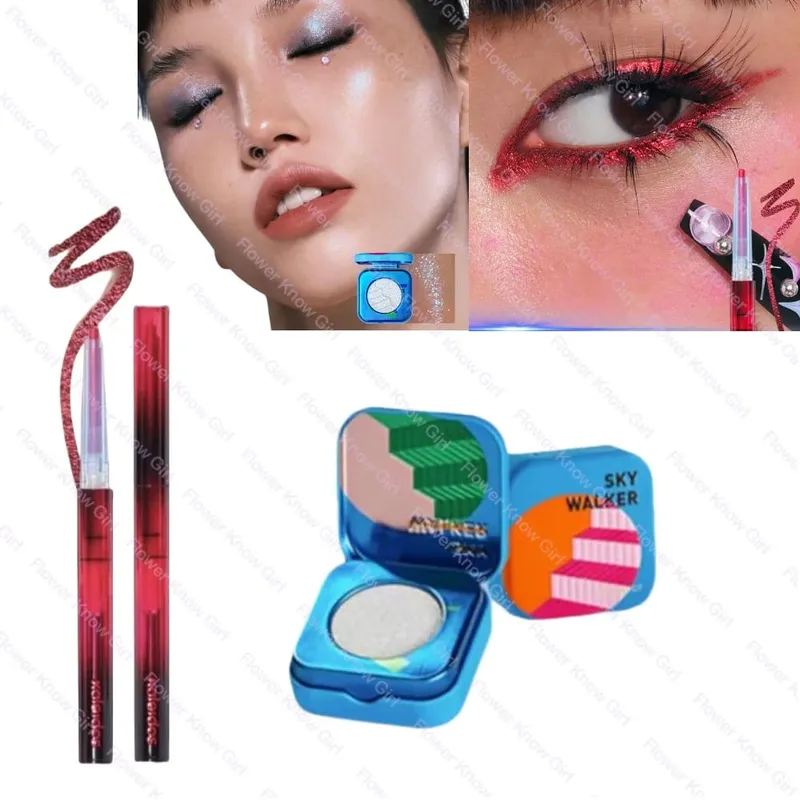 칼레이도 카멜레온 페이스 아이 메이크업 세트 젤 아이라이너 펜슬 카멜레온 아이섀도 하이라이터 크롬 글리터 다이아몬드 파우더 — image 14