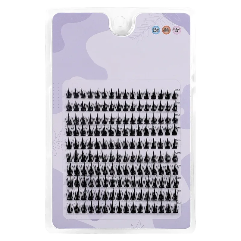 Soft Tapered Thick Manga Fox Eye Individual Clusters Jiefuxin Large Capacity DIY Lashes Simple Operation for Makeup Newbies