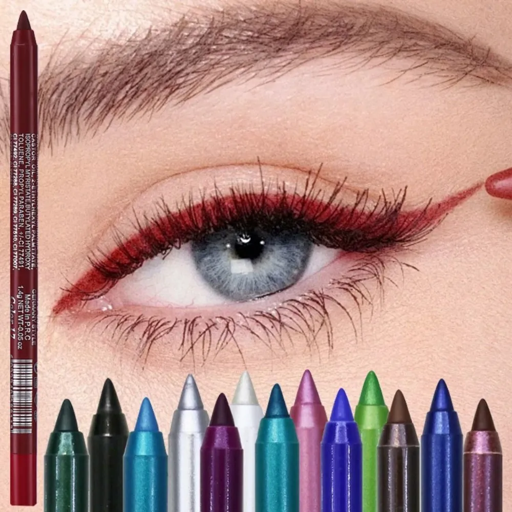 Matita per eyeliner perlescente a 17 colori, colorata, impermeabile, a lunga durata, opaca, liscia, facile da indossare, ombretto, penna per eyeliner, trucco per gli occhi — image 4