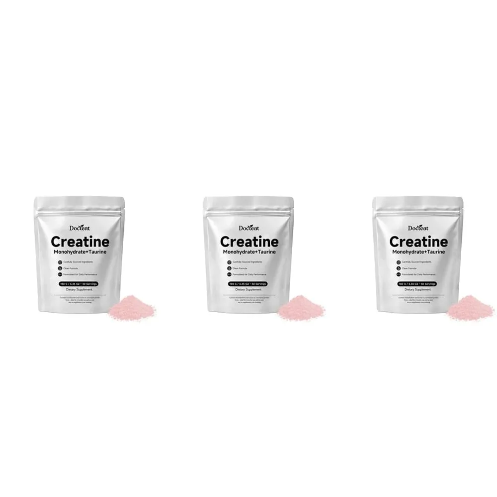 Creatine Monohydrate Taurine Powder 180g 30 Servings Muscle Strength Endurance Performance Workout Fitness Training Supplement — image 9