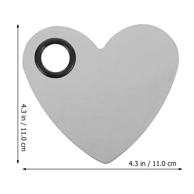 1Set Herz Form Nail art Werkzeug Edelstahl Make-Up Platte Einfach Sauber DIY Maniküre Farbe Mischen Palette