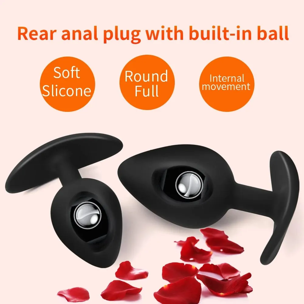 1pc Silikon Anal Plug Integrierte Kugeln Anfänger bis Senior Größe Gesäß G-Punkt Massage Erwachsene Sex Spielzeug — image 2