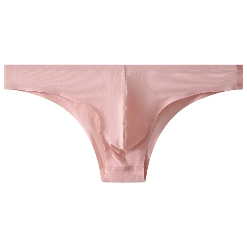 Intimo da uomo a triangolo piccolo a mezza anca a vita bassa sexy da uomo giovane slip senza cuciture in seta di ghiaccio mutandine estive leggere e traspiranti — image 20